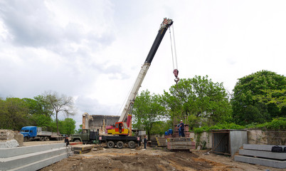 Construction site silhouette