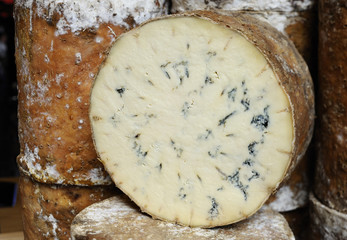 Stichelton cheese made with unpasteurised organic milk.