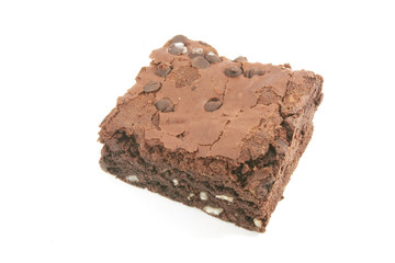 Brownie Dessert Square isolated on a white background