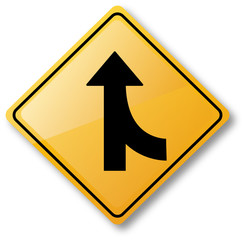 Merge Road Sign