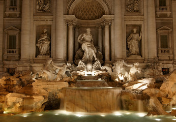Fontana di Trevi - most famous Rome's fountains in the world.