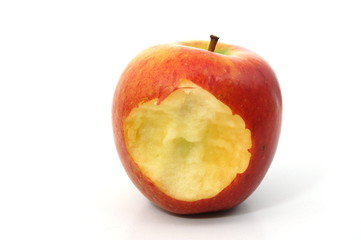 Red Apple isolated on a white backround.