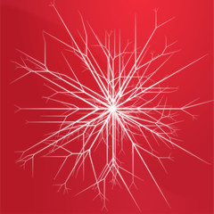 Abstract illustration of a snowflake pattern on color gradient