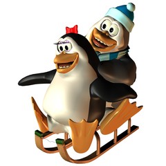 Pinguin - Schlittenfahrt