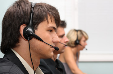 Customer service operators at work