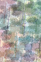 pattern with leaves