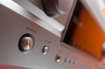 On/off switch of a hifi amplifier, shallow DoF