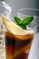 Bacardi with Coca Cola cocktail