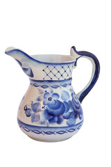The milk jug, mural to gzhel style. Russia