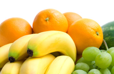 fresh banana on fruits background
