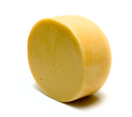 Naklejka na ściany i meble Cheese isolated on white