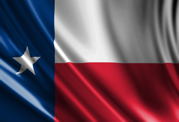 Texan flag waving in the wind