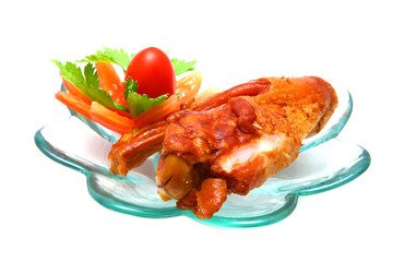 chicken wing and cherry tomato