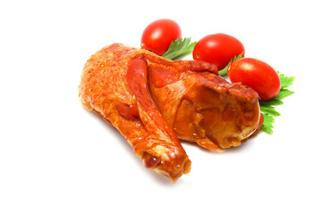 single chicken wing and cherry