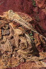 Filets de pêche sur le port