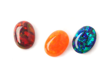 Jeweler stones - lab grown opals of wonderful colors and fire.