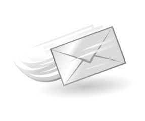 e-mail vector icon in black and white