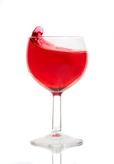 The Glass with red wine