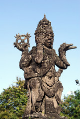 Monument Vishnu on the square in Denpasar, Bali