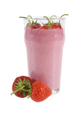 glass full of cocktail isolated on white background