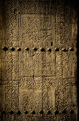 close-up image of ancient doors