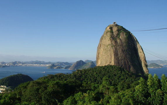 Pain de Sucre dans la baie de Rio. Brésil.