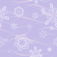 Naklejka premium wind and snowflake background - seamless tile