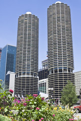 Obraz premium Marina Towers in downtown Chicago