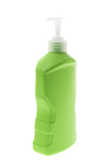 Plastic Liquid Dispenser Bottle on Isolated White Background
