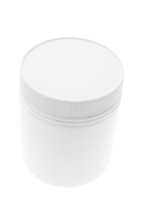 Plastic Jar on Isolated White Background