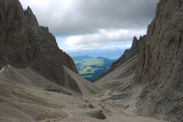 Langkofelscharte Gröden, Dolomiten