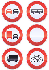 Panneaux d'interdiction m&eacute;tal (d&eacute;tour&eacute;)