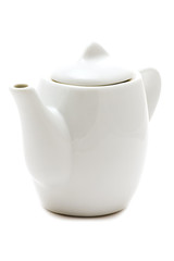 object on white - kitchen utensil White teapot
