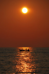 Fishermen and Sunset