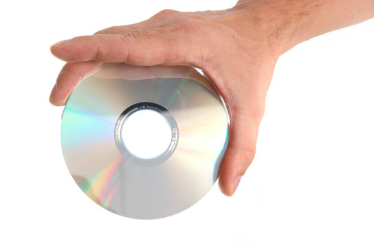 hand mit cd