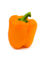 Orange pepper isolated on white background