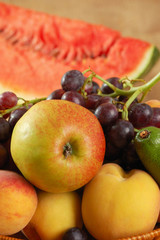 Fresh fruits on the table