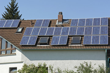 Solaranlage auf Einfamilienhaus