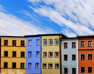 Colorful house facade in a German town