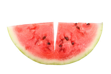 watermelon pieces isolated on white background