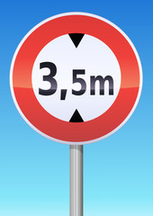 Accès interdit aux véhicules suivant la hauteur