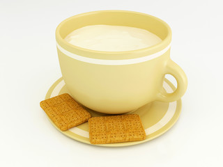 Prima colazione - Latte e biscotti