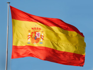 View of a Spanish flag
