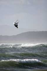 People kite surfing at Rhosneiger