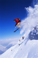 Fototapeta premium Skier jumping
