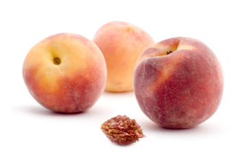 object on white - raw food peach