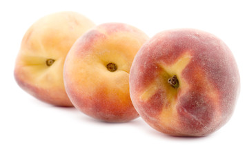 object on white - raw food peach