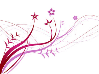 Abstract Floral Design Vector Illustration