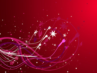 Attractive Red floral Vector