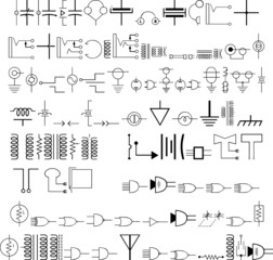 Electronics Symbols Vector